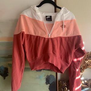 Nike Women's Pink and Red Colorblock Jacket